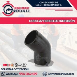CODO 45° HDPE ELECTROFUSIÓN