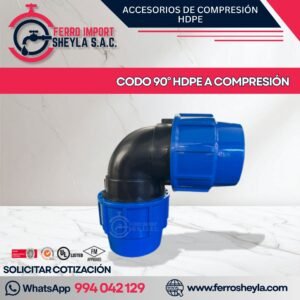CODO 90° HDPE A COMPRESIÓN